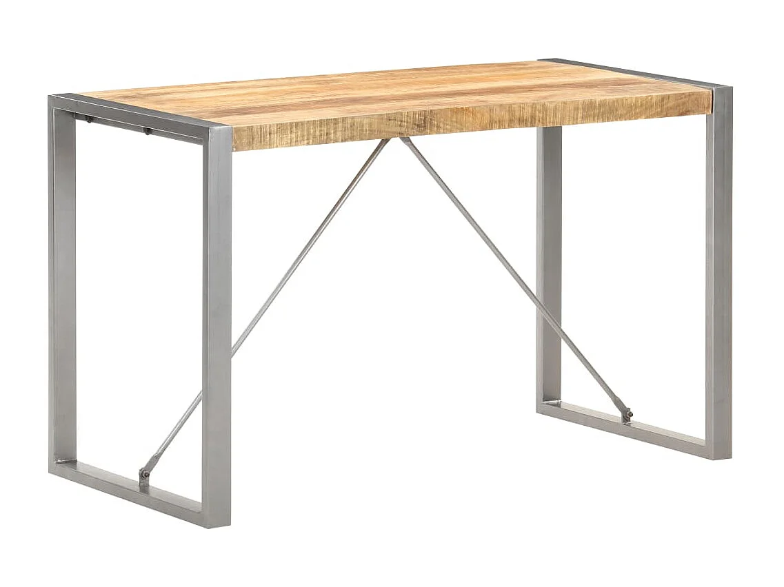 Table à manger 120x60x75 cm Bois de manguier massif brut