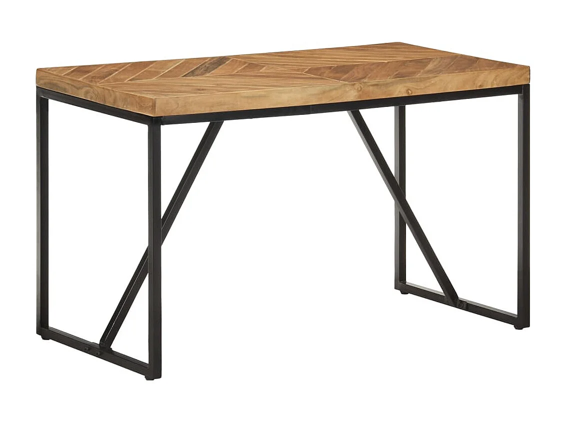 Table à manger 120x60x76 cm Bois solide d'acacia et de manguier