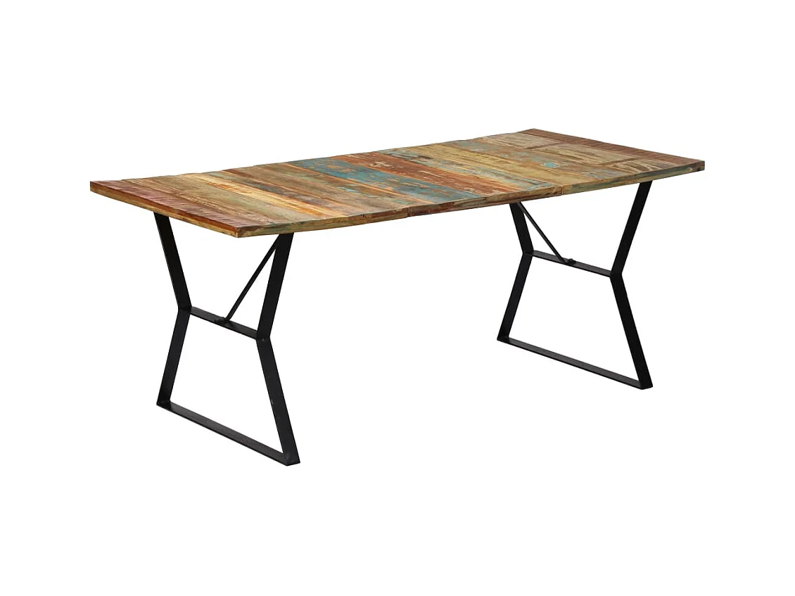 Table de salle à manger 180x90x76cm Bois de récupération solide