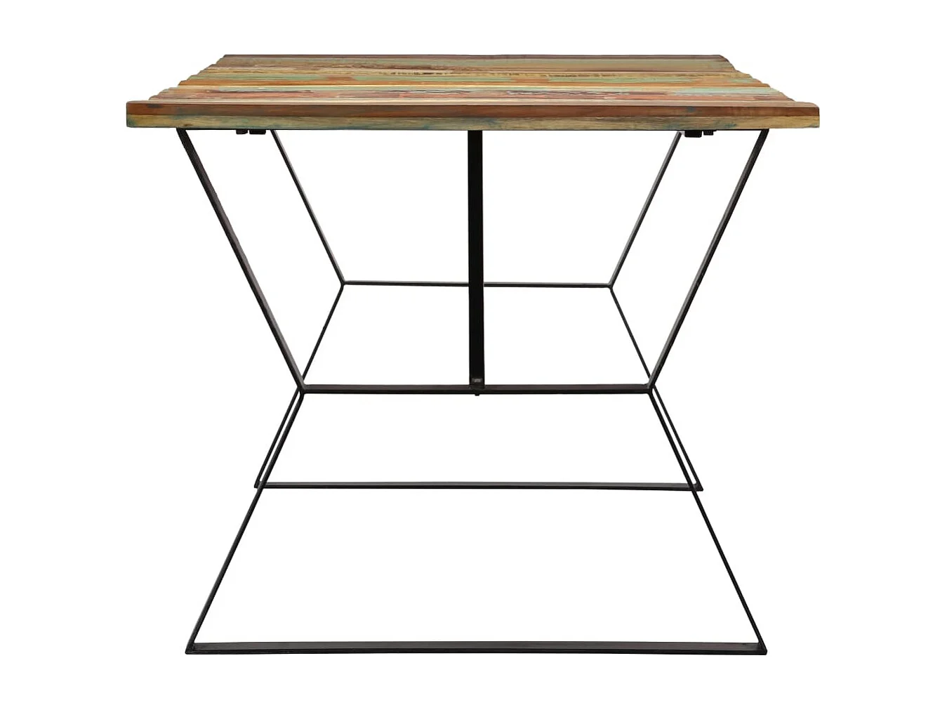 Mesa de jantar 180x90x76 cm madeira recuperada maciça