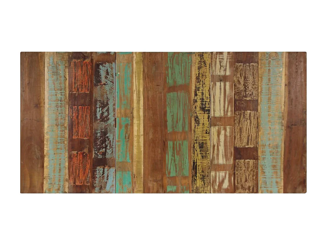Mesa de jantar 180x90x76 cm madeira recuperada maciça