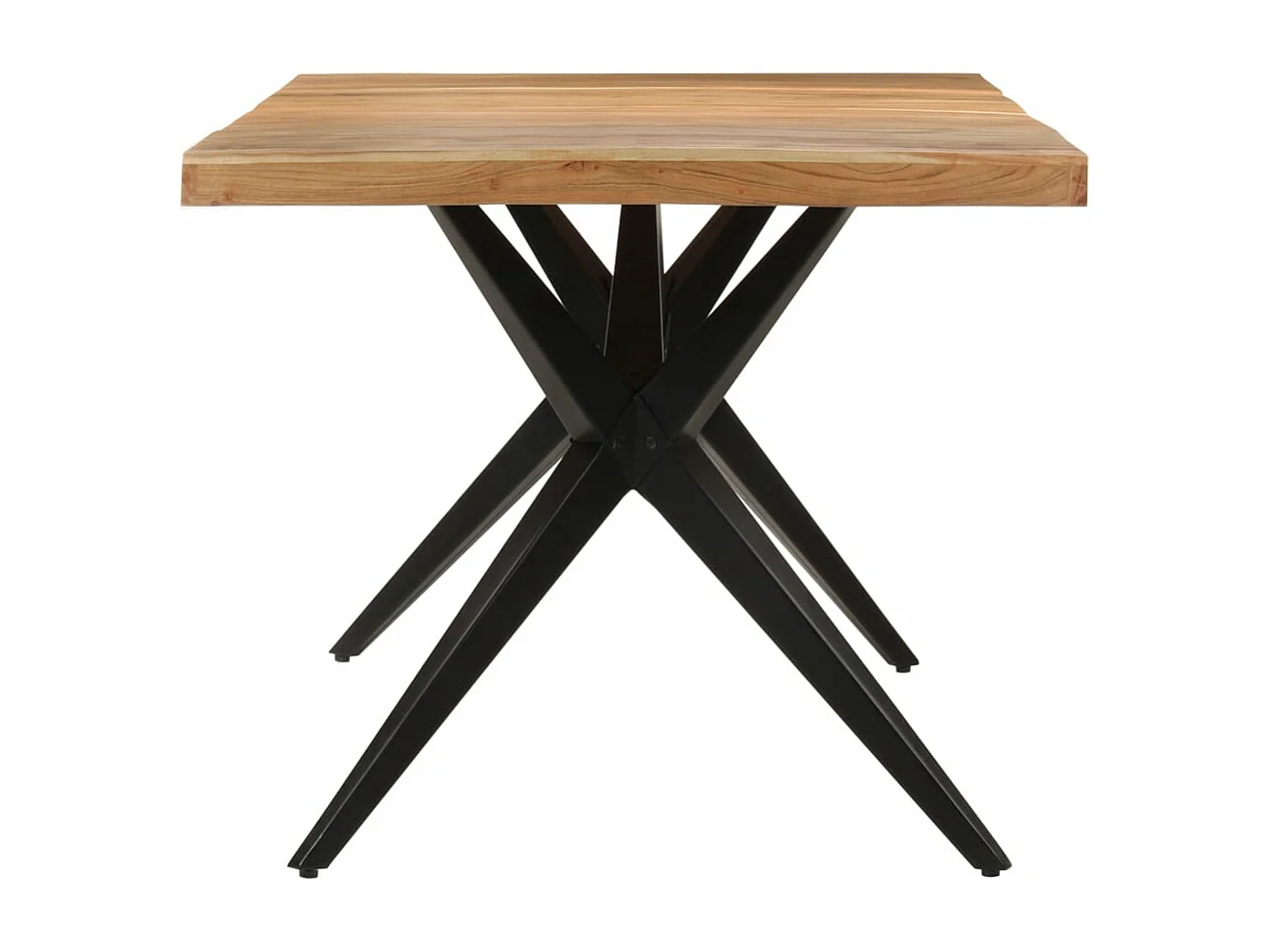 Table à manger noir 180x90x77 cm bois d'acacia solide