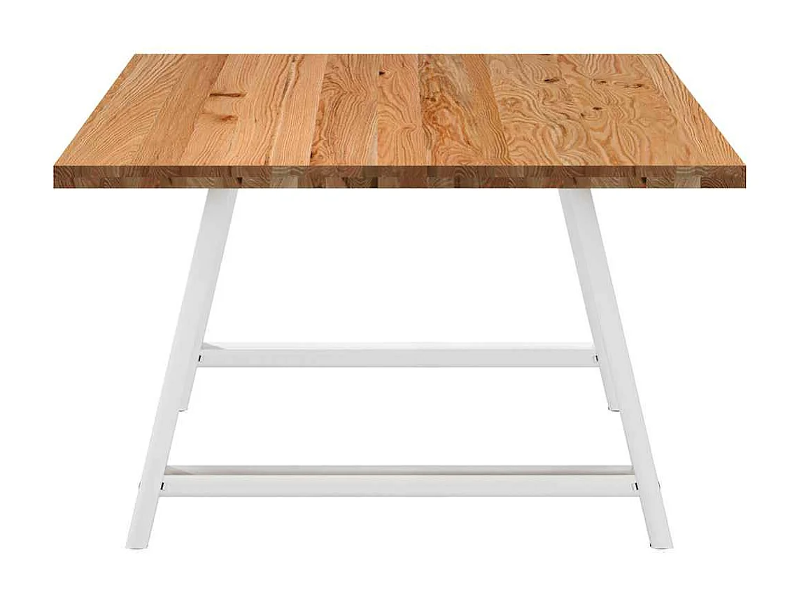 Eettafel rechthoekig 180x120x74 cm massief eikenhout lichtbruin