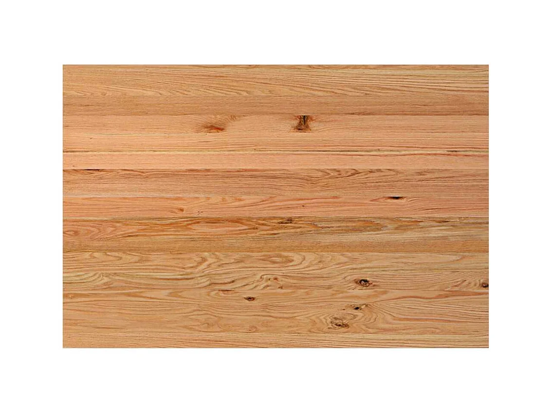 Table à manger marron clair bois de chêne massif rectangulaire
