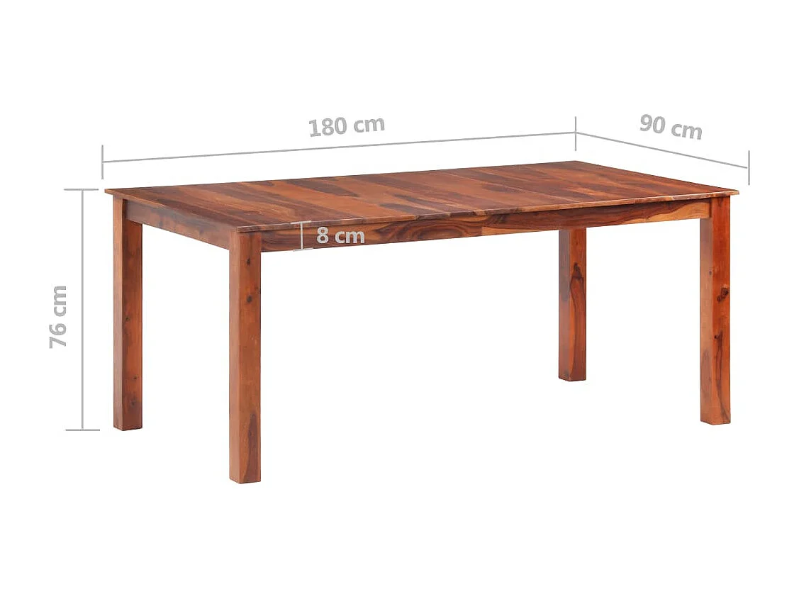 Table de salle à manger 180x90x76 cm Bois solide