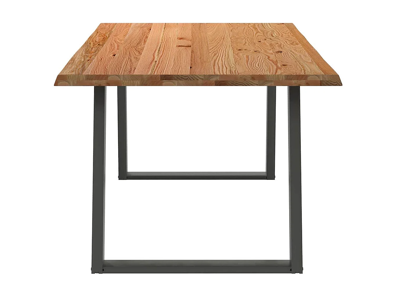 Eettafel 180x100x74 cm massief eikenhout lichtbruin