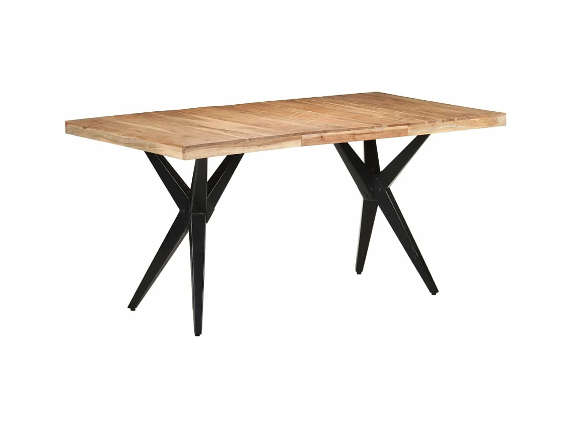 Mesa de jantar 160x80x76 cm madeira de acácia maciça