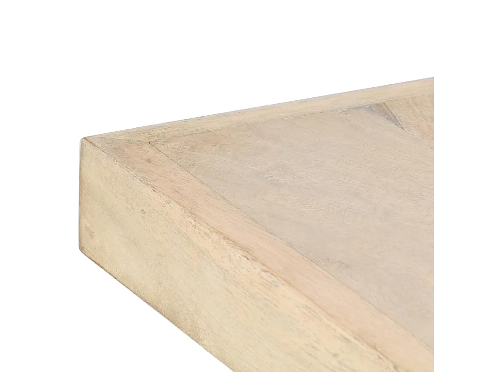 Table à manger 180x90x76 cm Bois de manguier massif blanchi