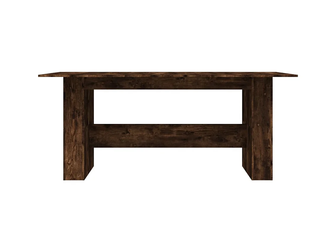 Eettafel 180x90x76 cm bewerkt hout gerookt eikenkleurig