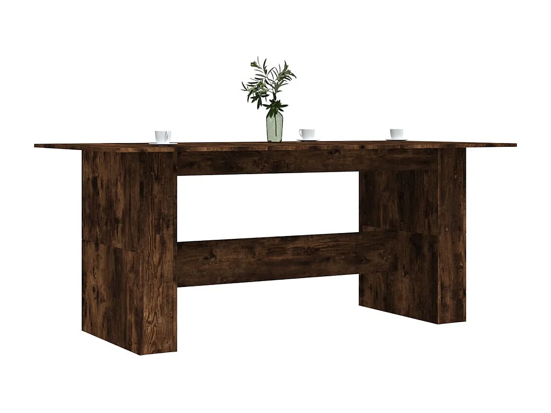 Table à manger chêne fumé 180x90x76 cm bois d'ingénierie