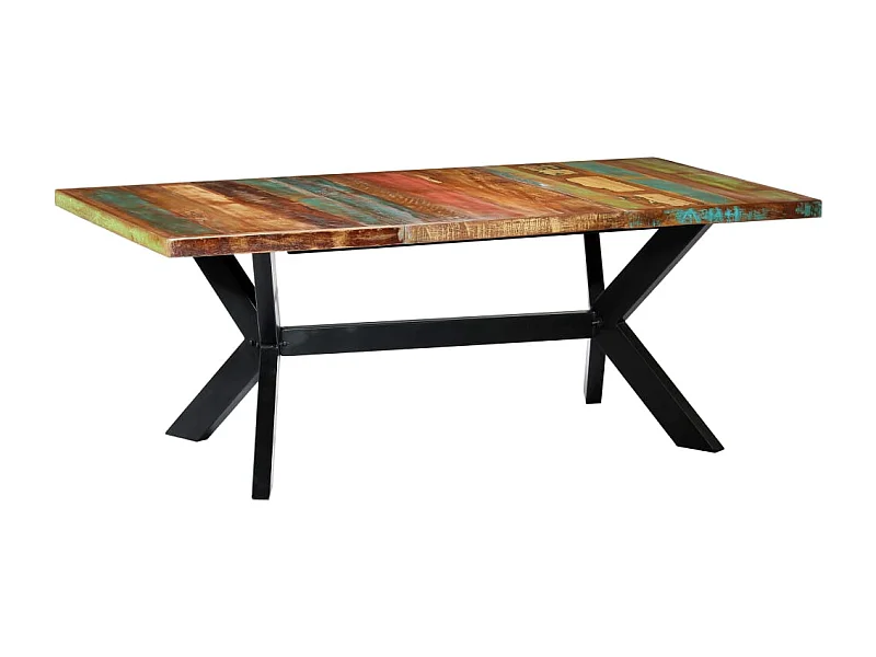Table à manger 200x100x75 cm Bois de récupération solide