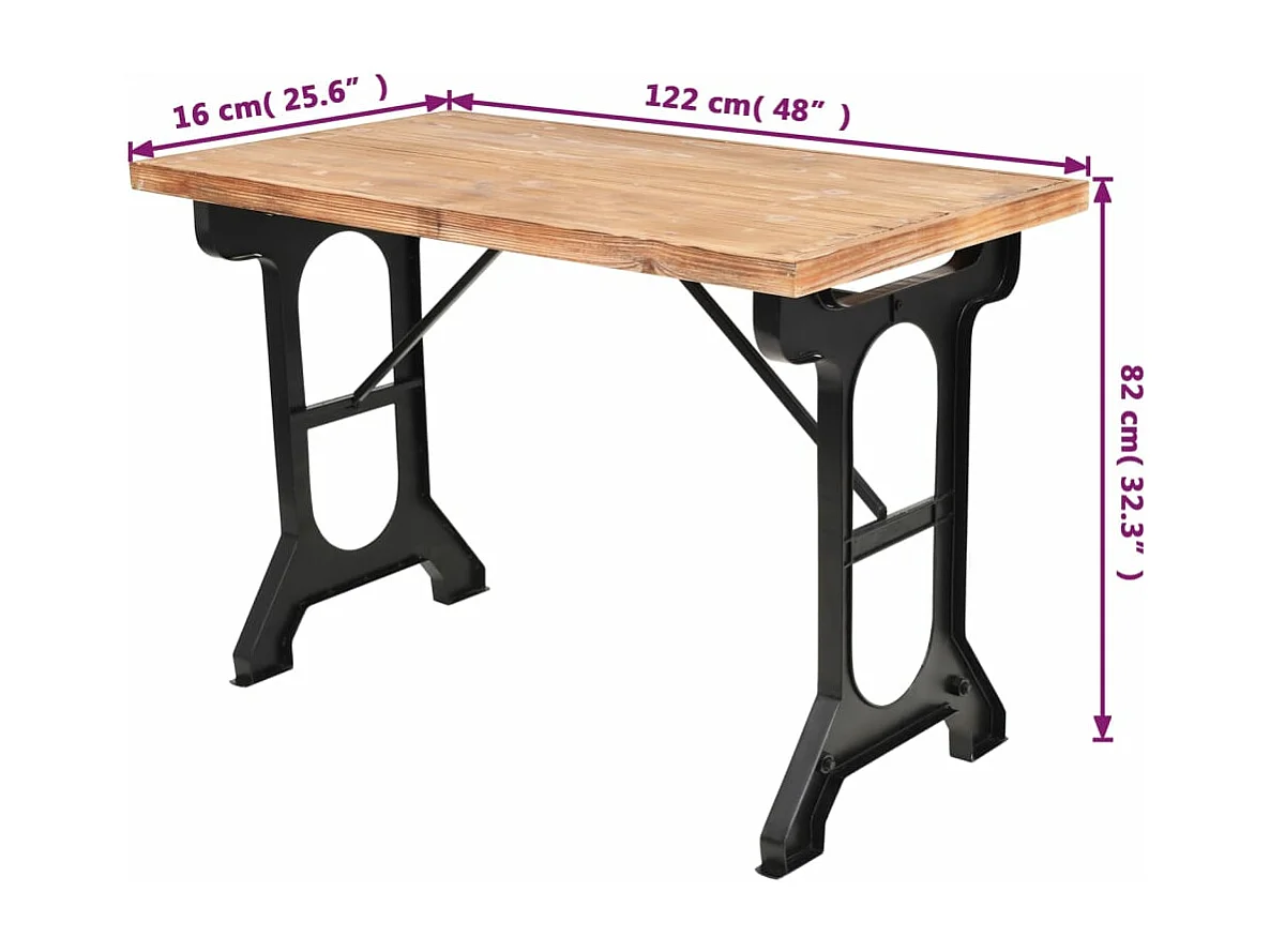 Table de salle à manger Sapin massif Dessus de table en bois