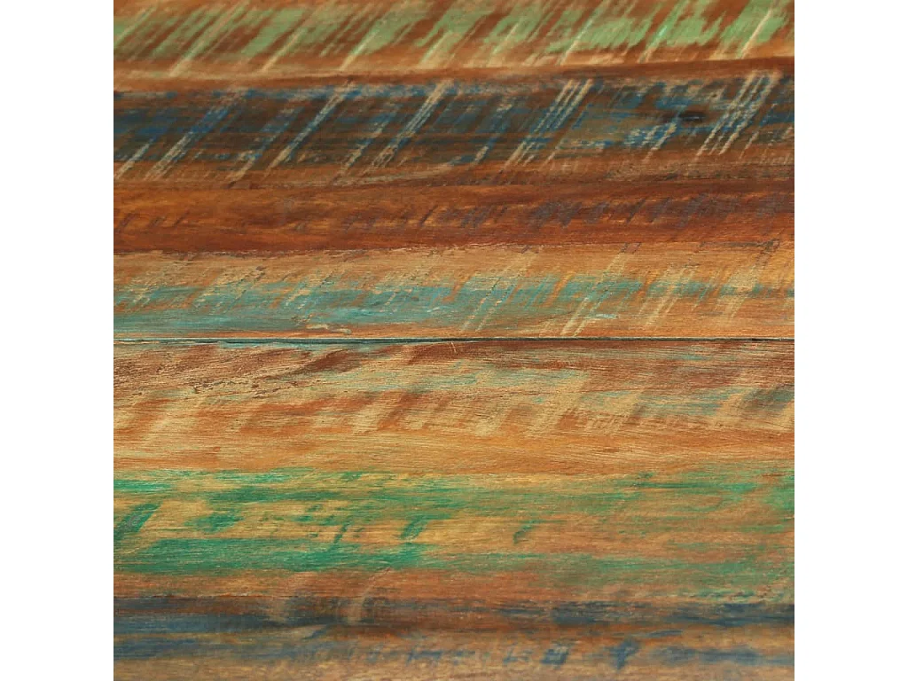 Eettafel Ø110x78 cm massief gerecycled hout en staal