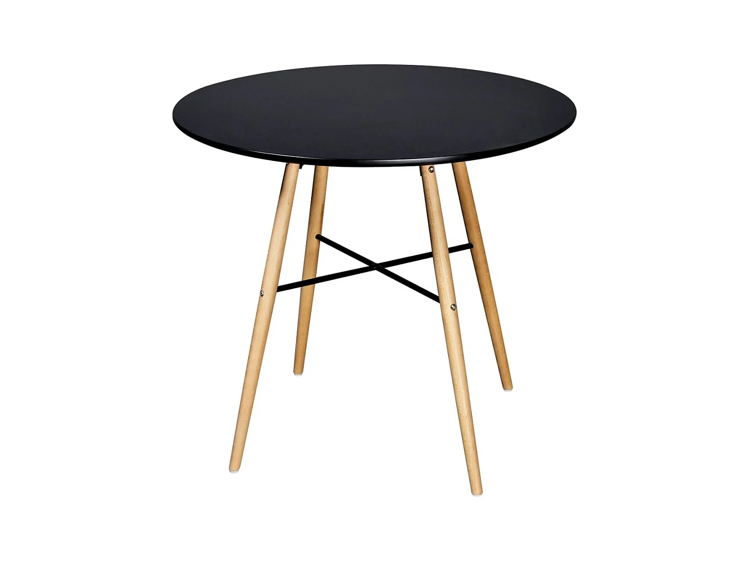 Table de salle à manger ronde MDF Noir