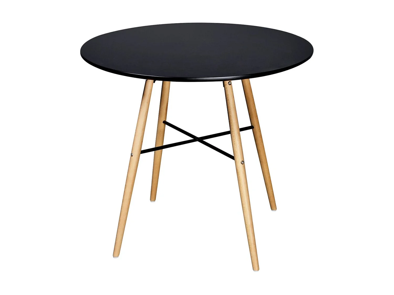 Table de salle à manger ronde MDF Noir