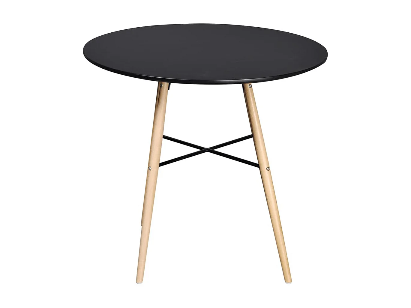 Table de salle à manger ronde MDF Noir