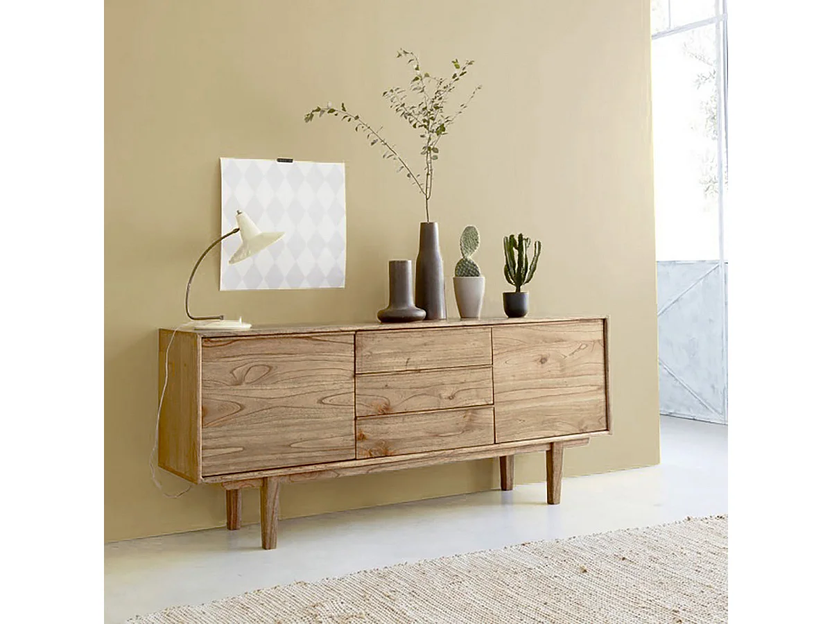 Buffet en bois mindi massif 180 cm