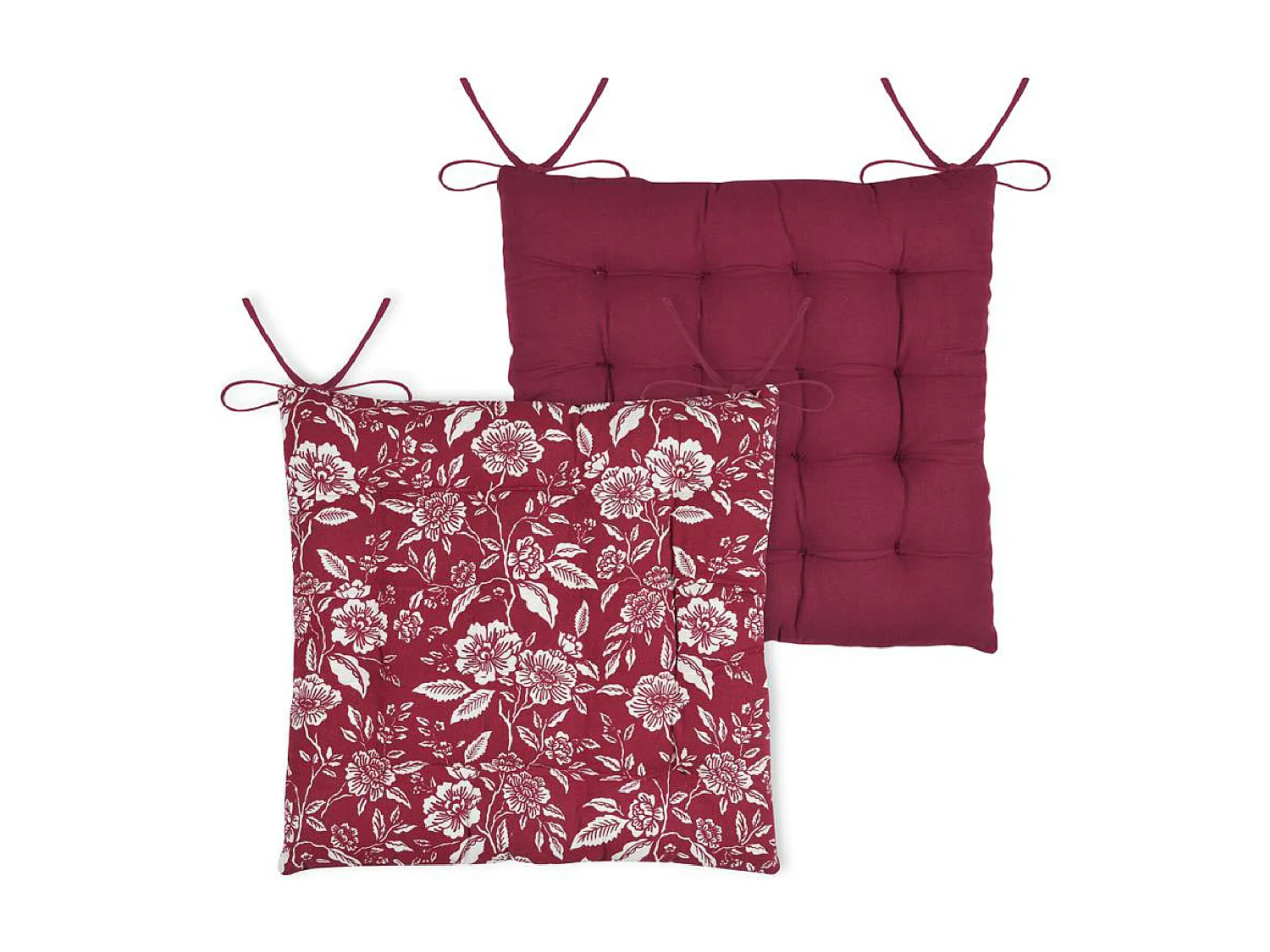 Galette de chaise motif fleurs