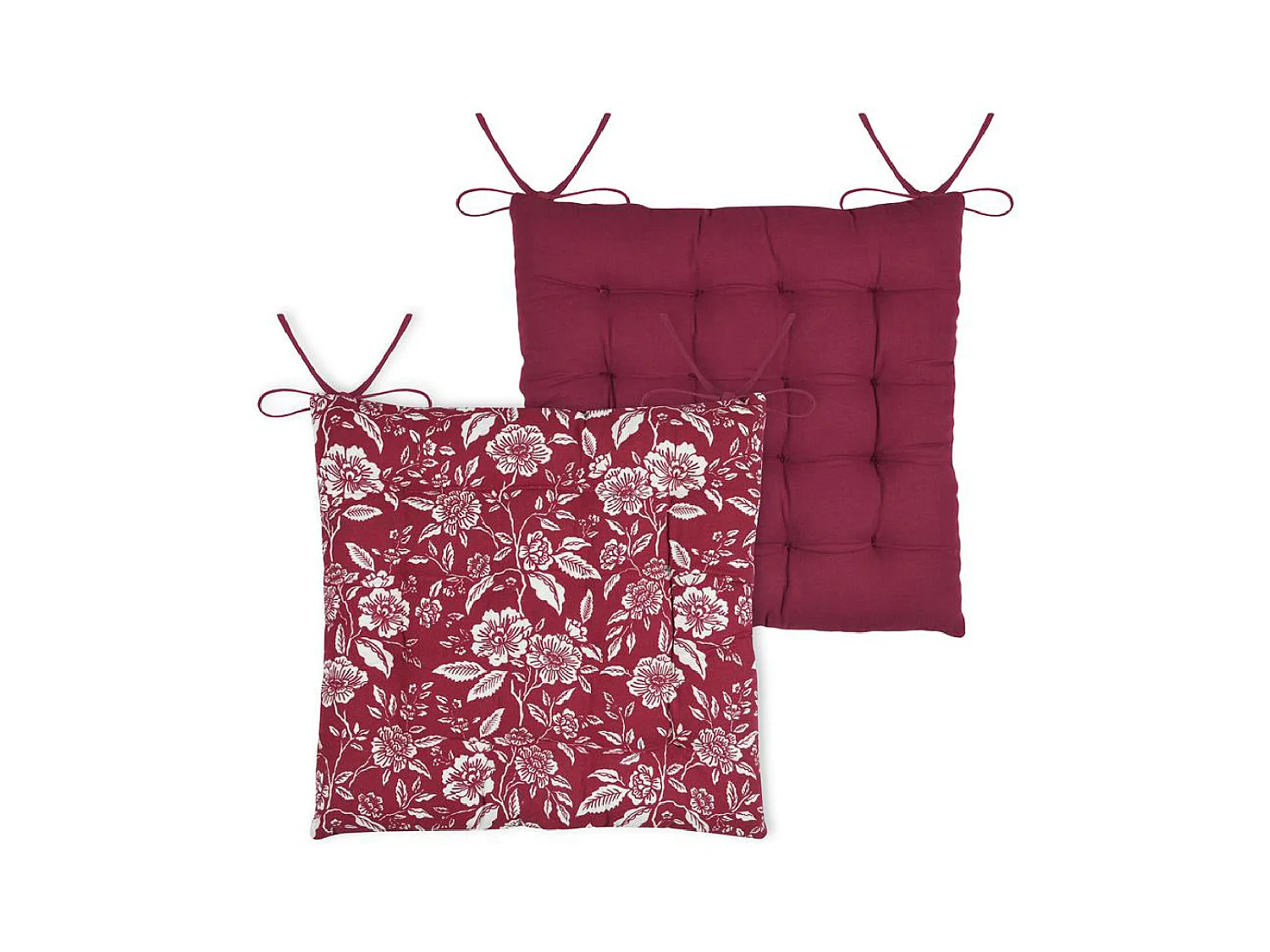 Galette de chaise motif fleurs