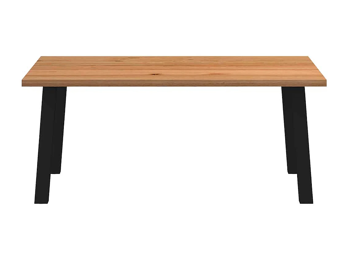 Eettafel rechthoekig 180x120x74 cm massief eikenhout lichtbruin