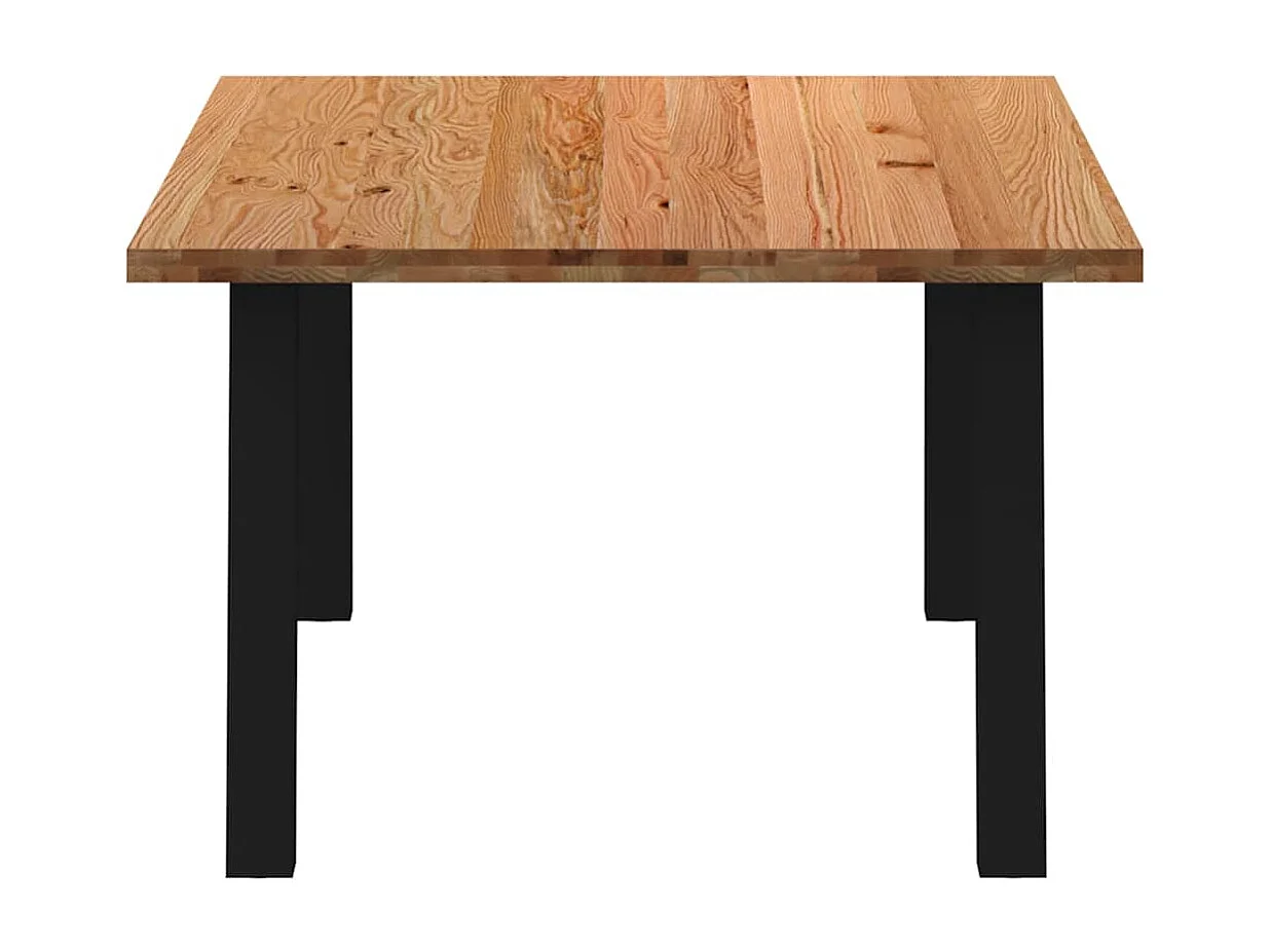 Eettafel rechthoekig 180x120x74 cm massief eikenhout lichtbruin