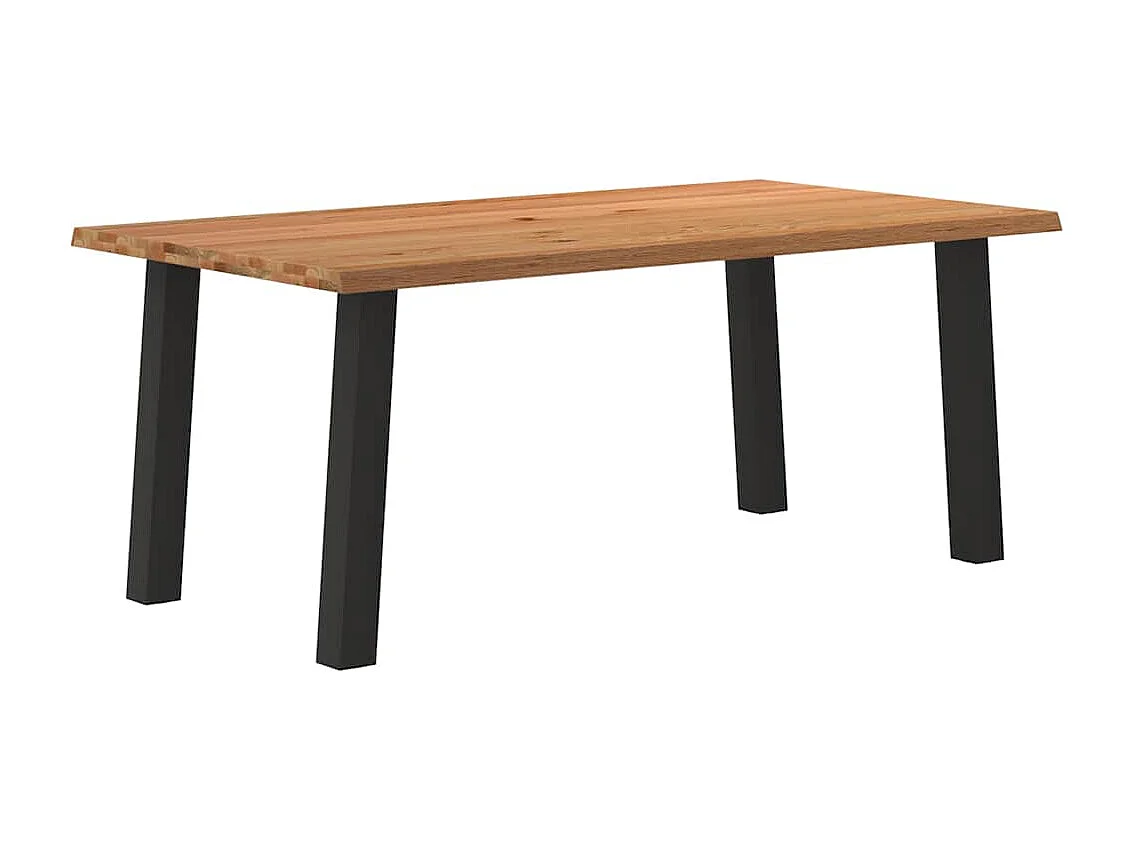 Eettafel rechthoekig 180x100x74 cm massief eikenhout lichtbruin