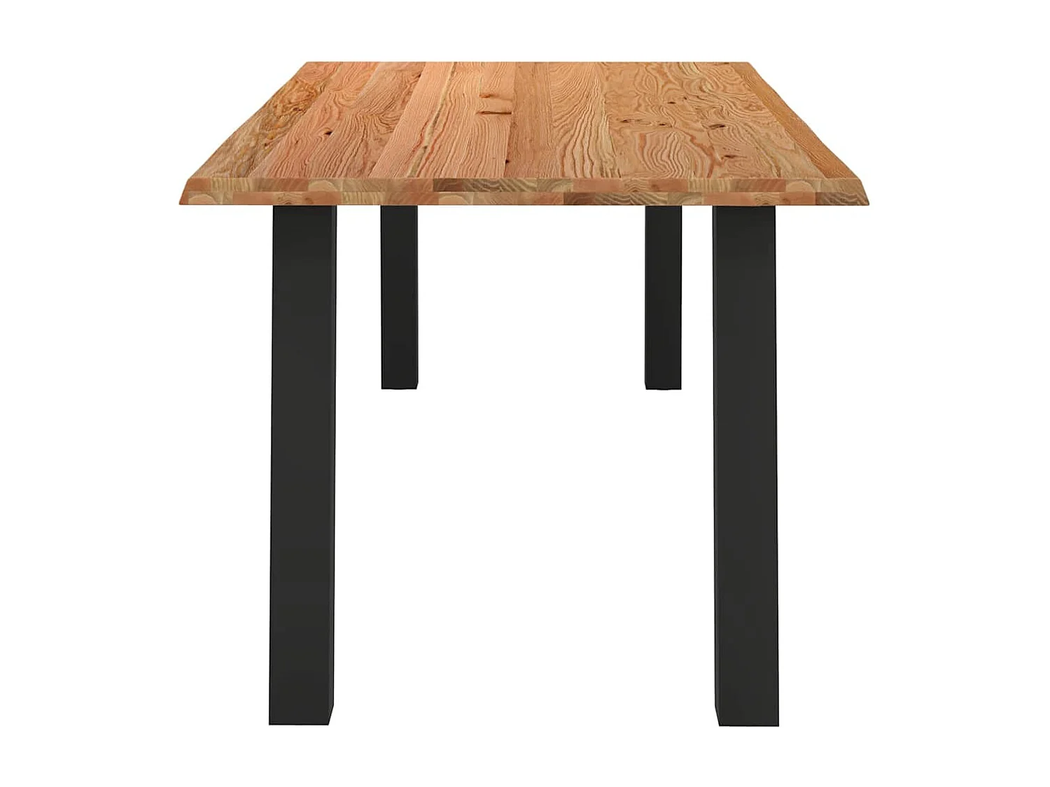 Eettafel rechthoekig 180x100x74 cm massief eikenhout lichtbruin