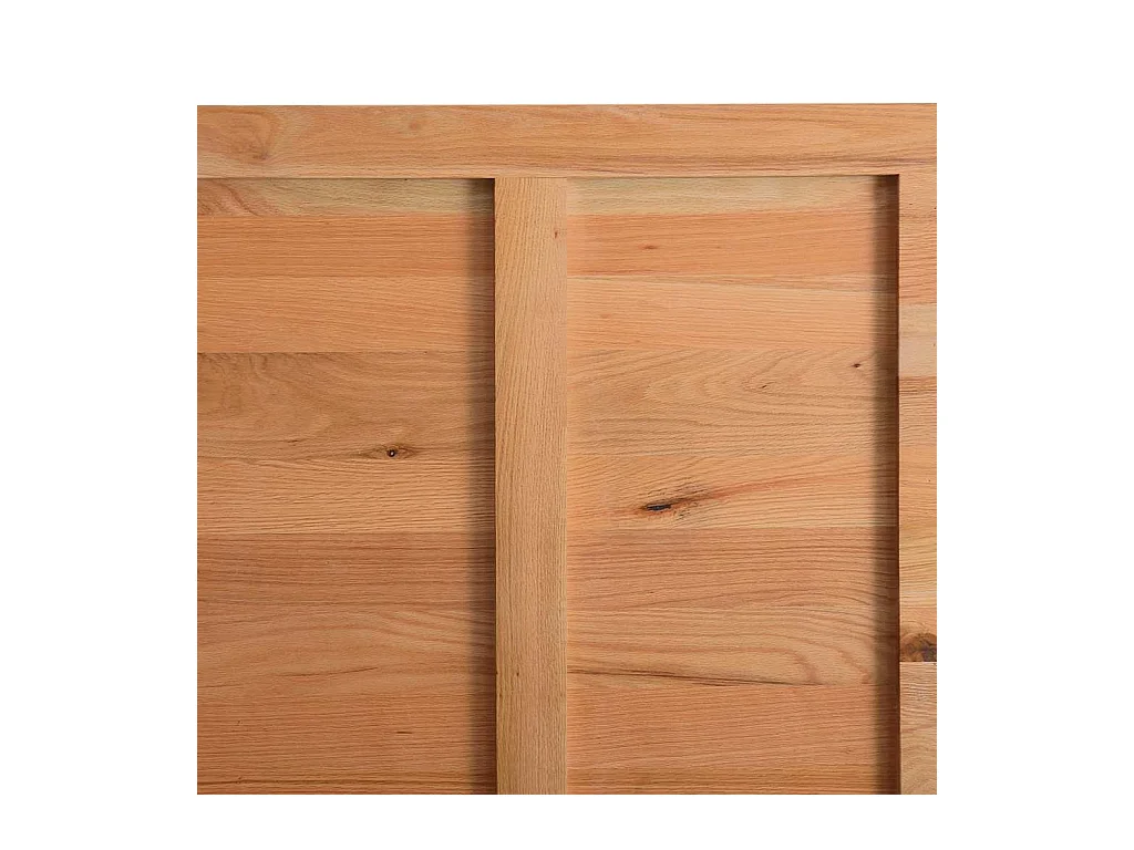 Table à manger marron clair bois de chêne massif rectangulaire