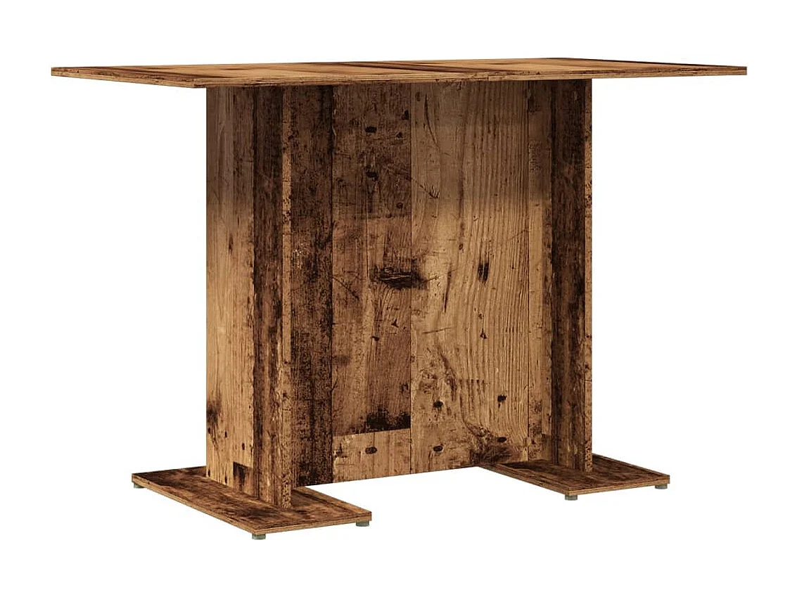 Eettafel 110x60x75 cm bewerkt hout oud houtkleurig