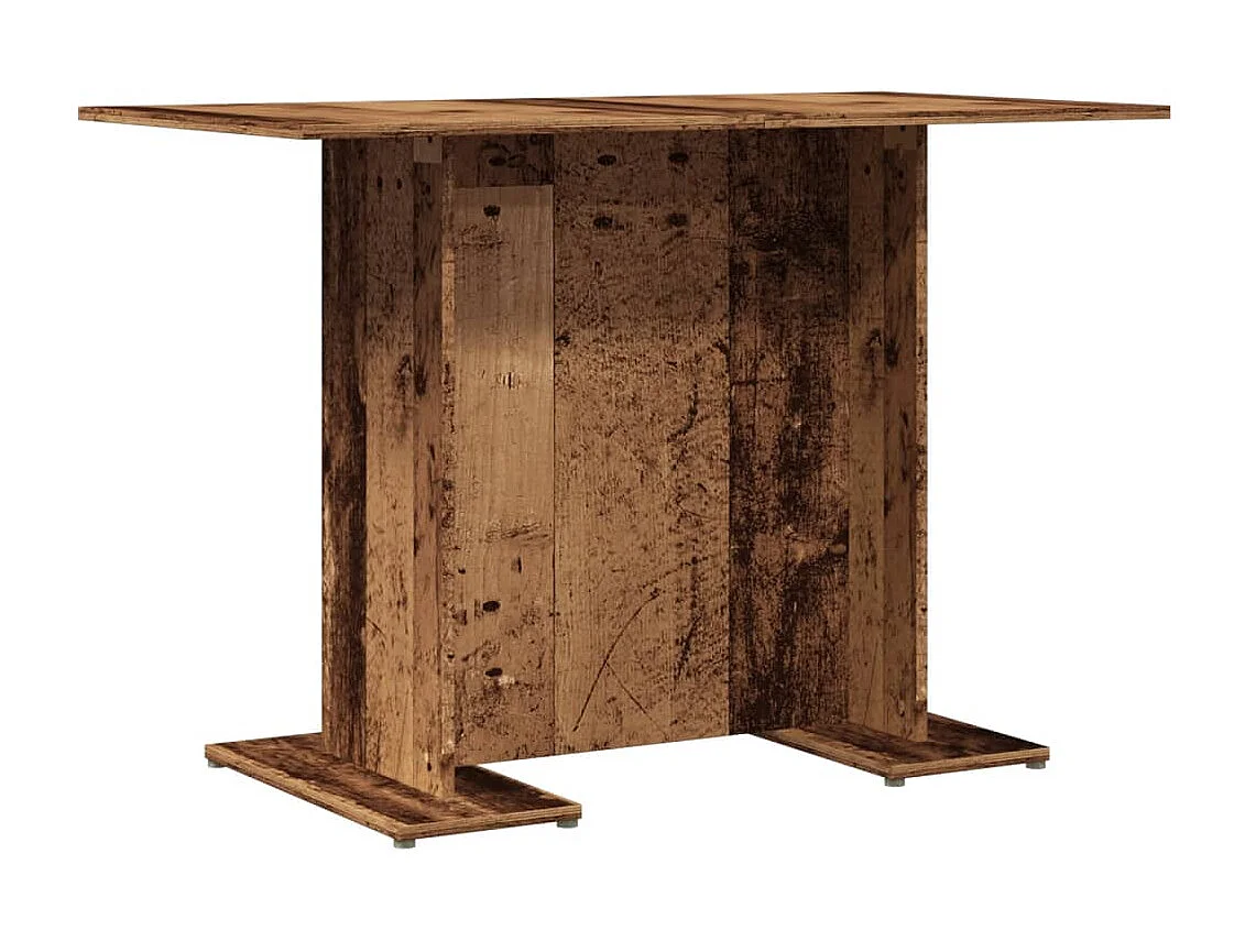 Eettafel 110x60x75 cm bewerkt hout oud houtkleurig