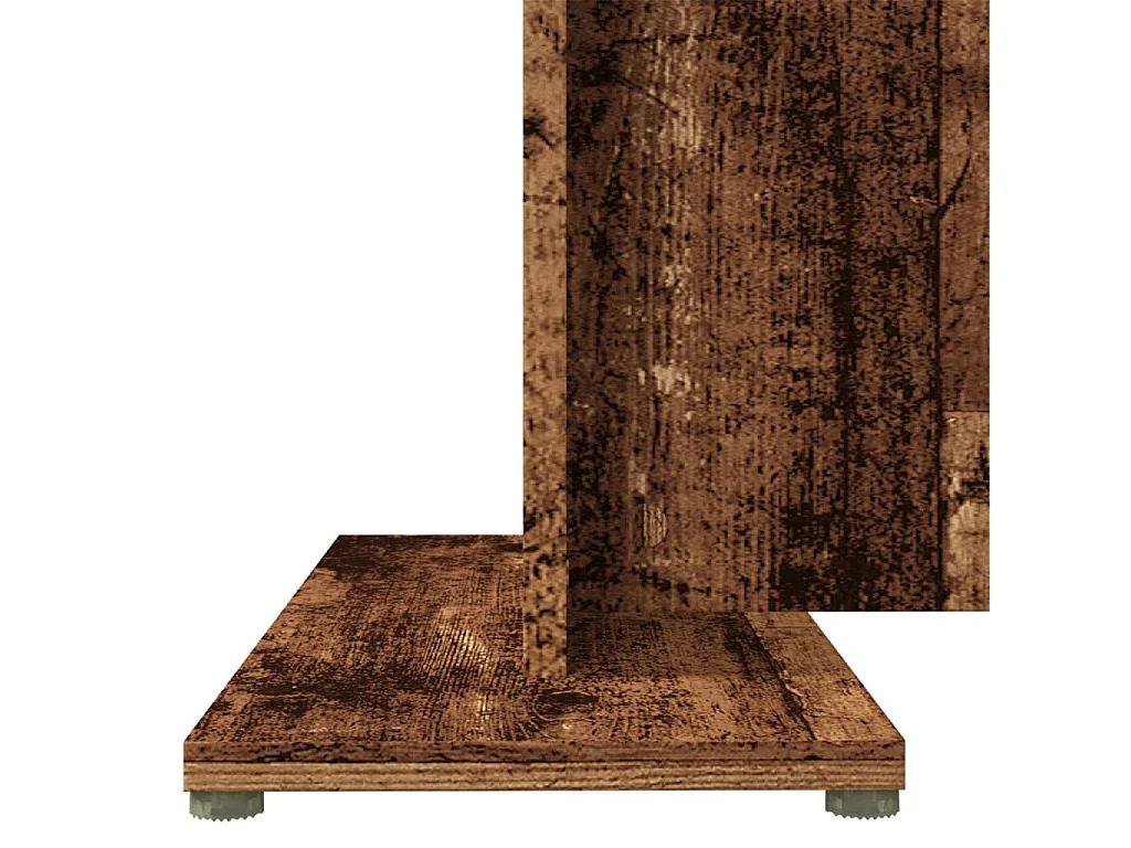 Eettafel 110x60x75 cm bewerkt hout oud houtkleurig