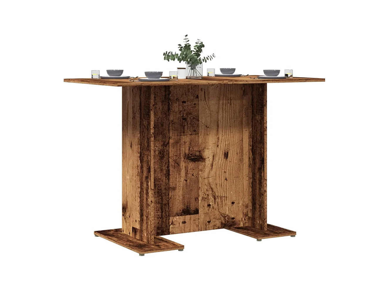 Mesa comedor madera ingeniería madera envejecida 110x60x75 cm