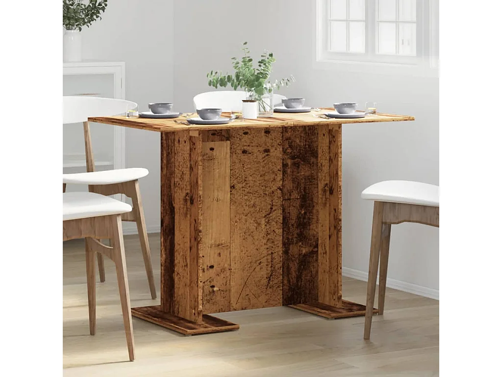 Table à manger vieux bois 110 x 60 x 75 cm bois ingénierie