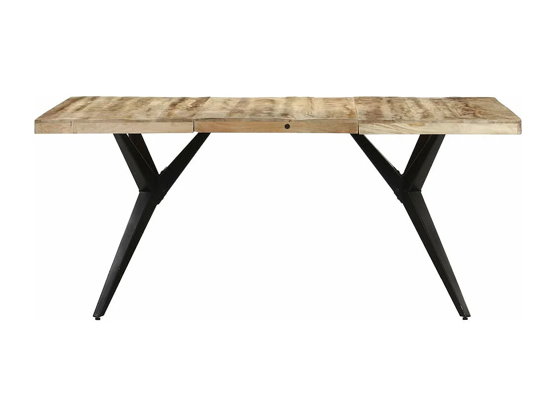 Table de salle à manger 160x80x76 cm Bois de manguier brut