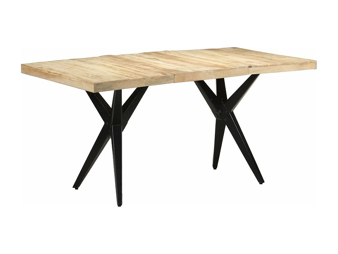 Table de salle à manger 160x80x76 cm Bois de manguier brut