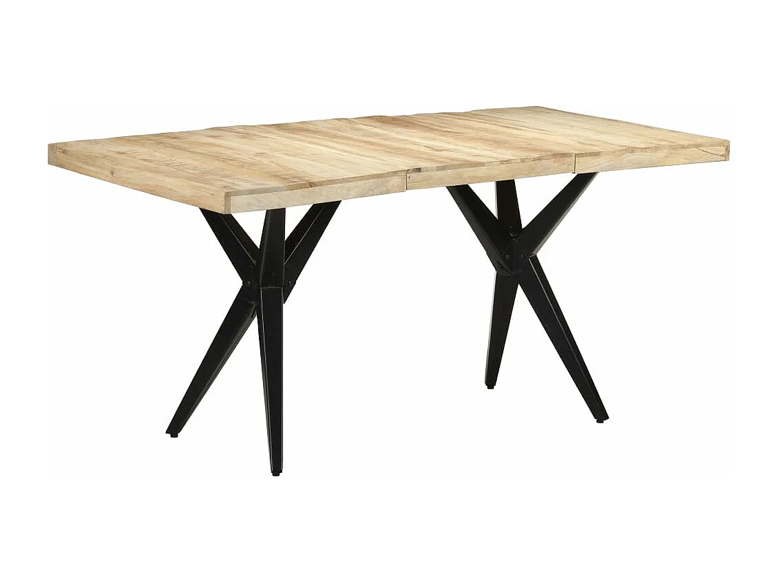 Table de salle à manger 160x80x76 cm Bois de manguier brut