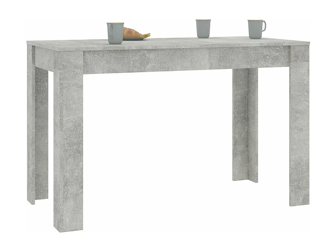 Eettafel 120x60x76 cm bewerkt hout betongrijs