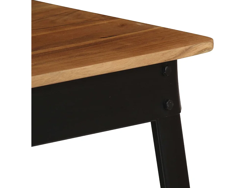Eettafel 75x75x76 cm massief acaciahout en staal