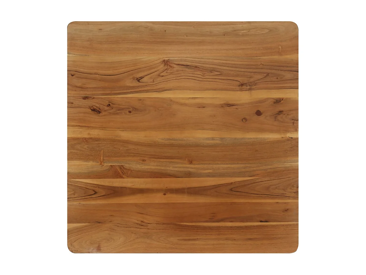 Eettafel 75x75x76 cm massief acaciahout en staal