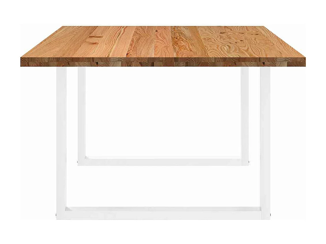 Eettafel rechthoekig 180x120x74 cm massief eikenhout lichtbruin