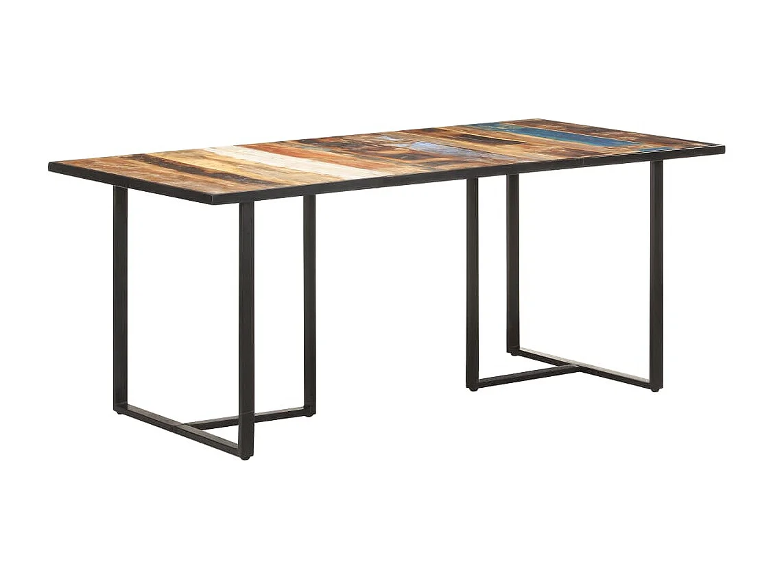 Mesa de jantar 180 cm madeira recuperada maciça