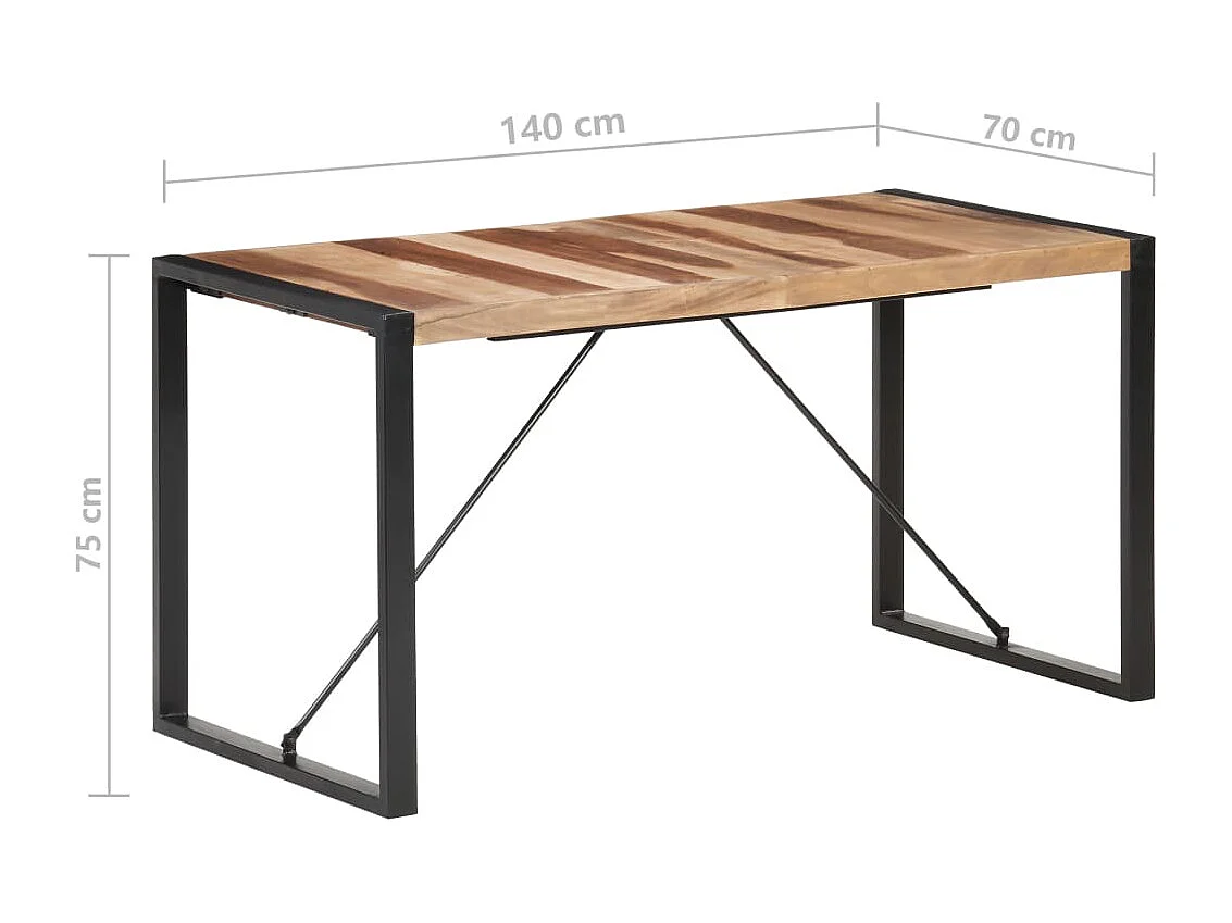 Table à manger 140x70x75 cm Bois massif