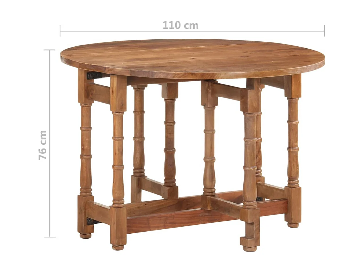 Eettafel rond 110x76 cm massief mangohout
