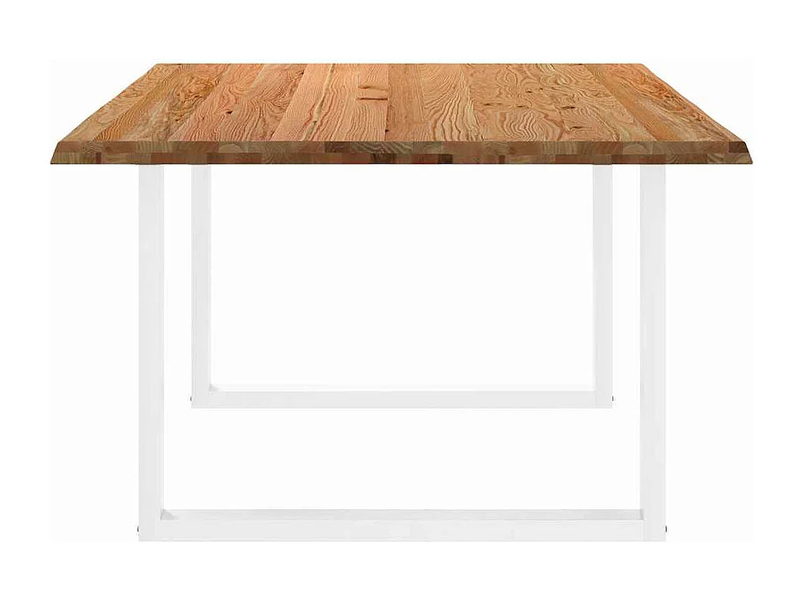 Eettafel rechthoekig 180x120x74 cm massief eikenhout lichtbruin