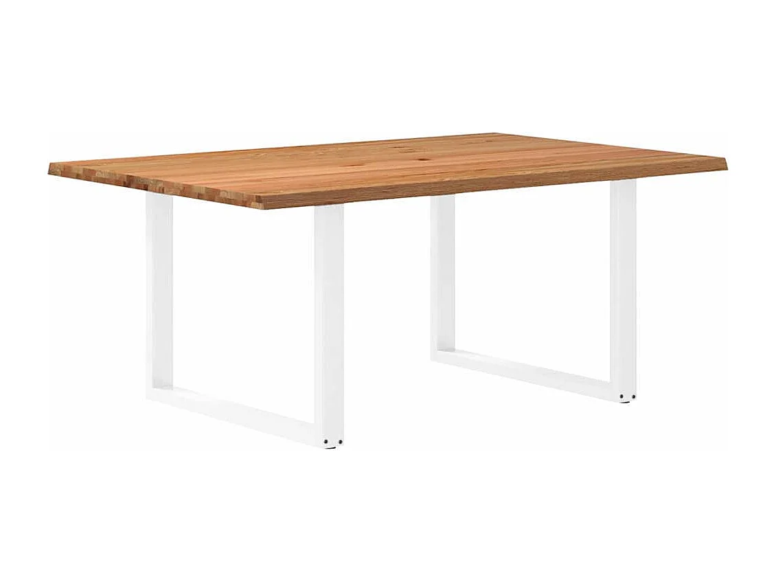 Eettafel rechthoekig 180x120x74 cm massief eikenhout lichtbruin