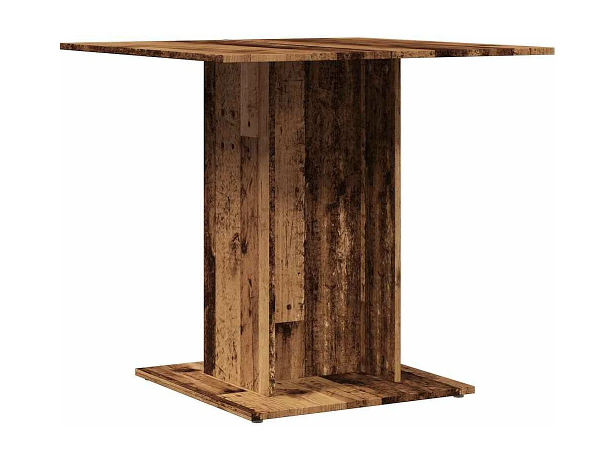 Table à manger vieux bois 80 x 80 x 75 cm bois d'ingénierie