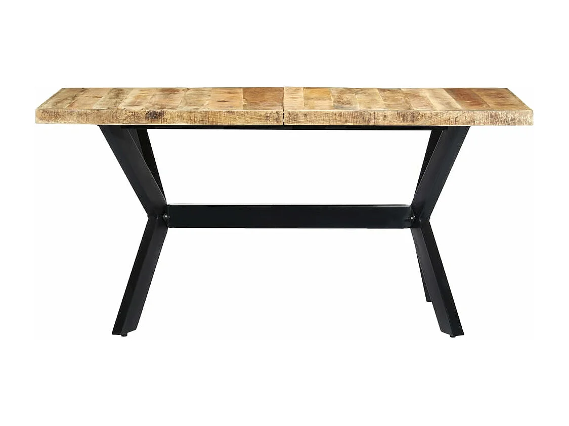 Table à manger 160x80x75 cm Bois de manguier massif brut
