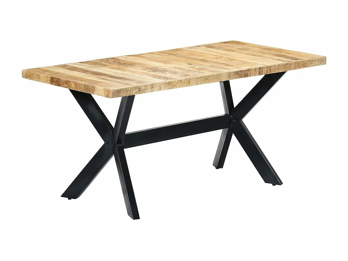 Table à manger 160x80x75 cm Bois de manguier massif brut