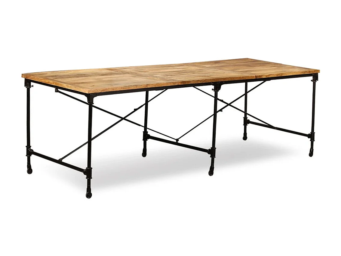 Mesa de jantar madeira de mangueira maciça 240 cm