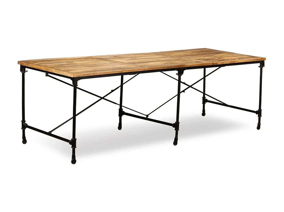 Mesa de jantar madeira de mangueira maciça 240 cm